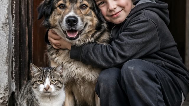 How a Stray Cat and His Friend Stole Hearts and Found a Home